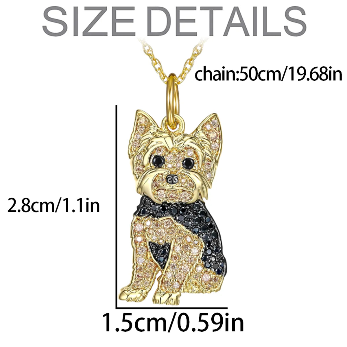 Golden Yorkie Necklace