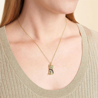 Golden Yorkie Necklace